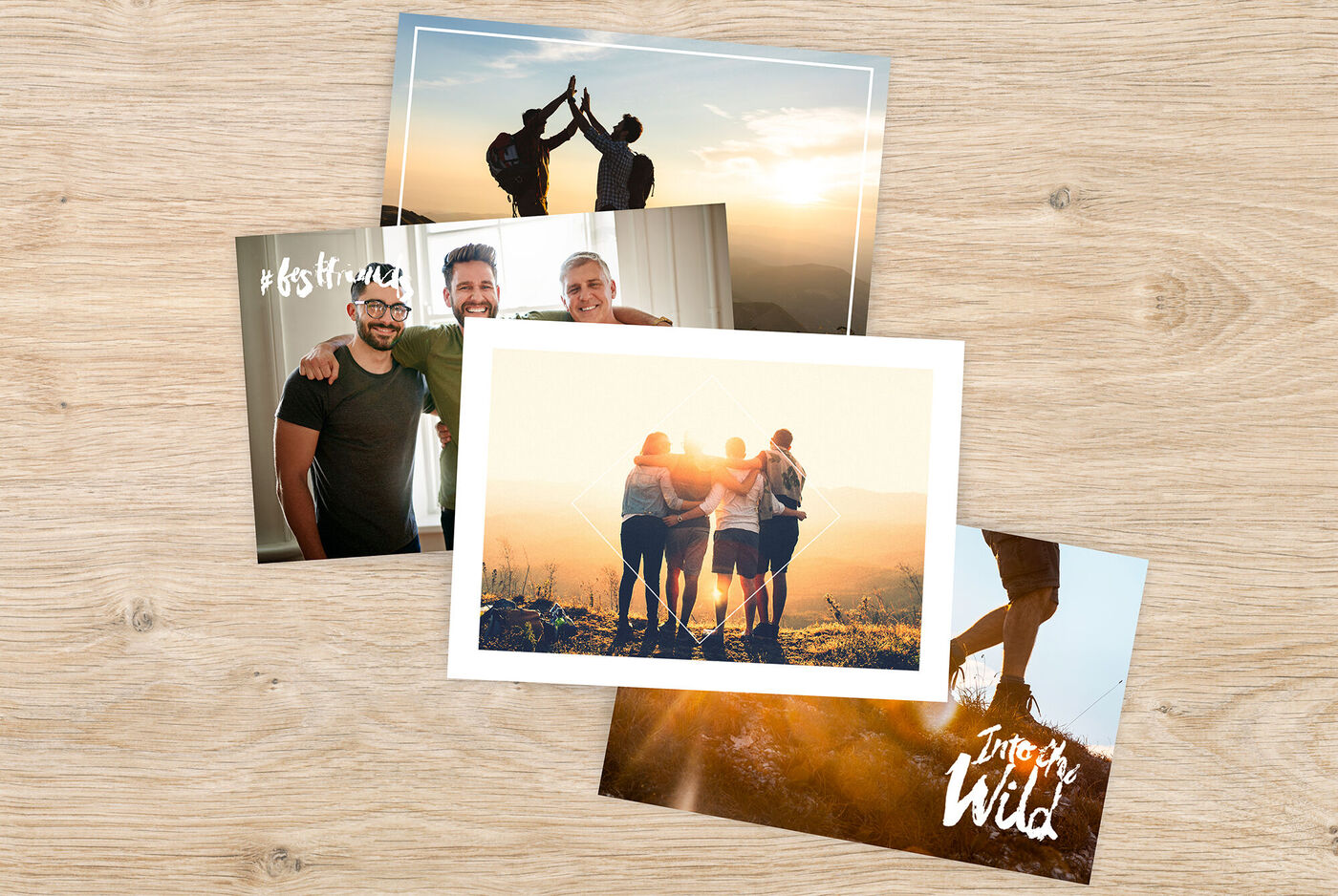 Un gruppo di amici gode della natura al tramonto. Sono insieme e vivono momenti meravigliosi.
