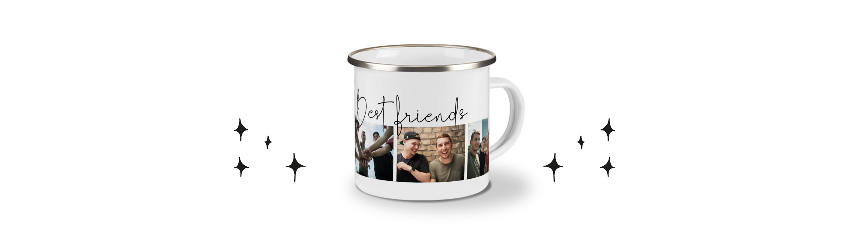 Una tazza con foto di amici e testo "Best Friends". Regalo splendido per momenti speciali.